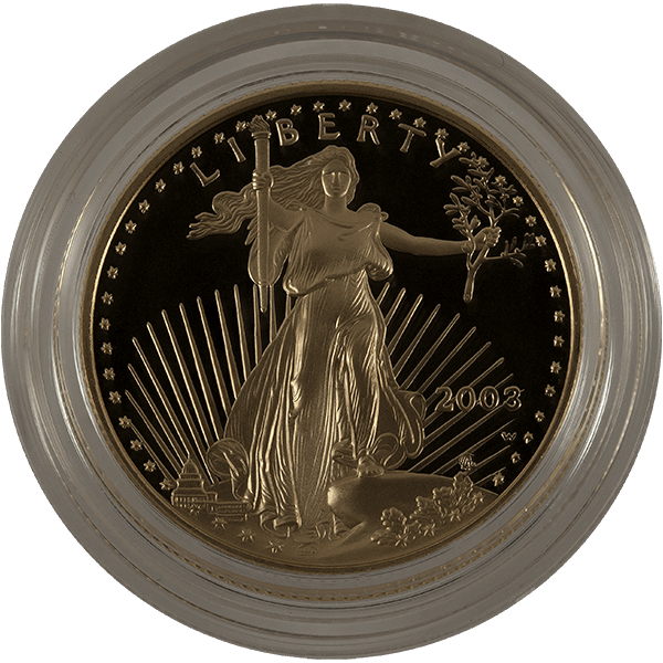 1/2 OZ AMERICAN GOLD EAGLE PROOF (CAPSULE ONLY)