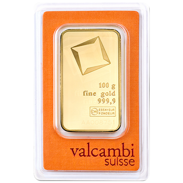 100 GRAM GOLD BAR VALCAMBI