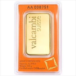 Valcambi 100g .9999 Gold Bar