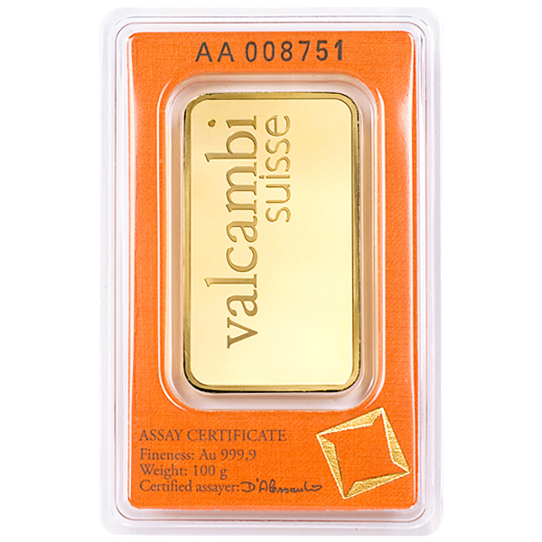100 GRAM GOLD BAR VALCAMBI