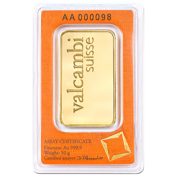 50 GRAM GOLD BAR VALCAMBI