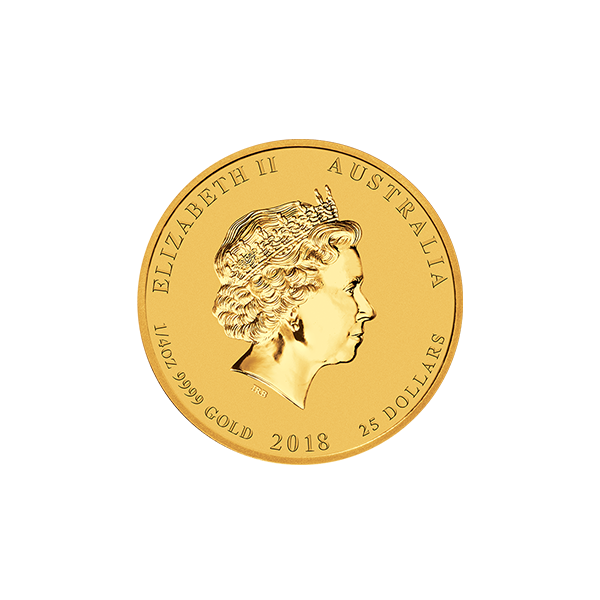 AUSTRALIAN GOLD - 2018 1/4 OZ PERTH GOLD DOG - .25GPDO18