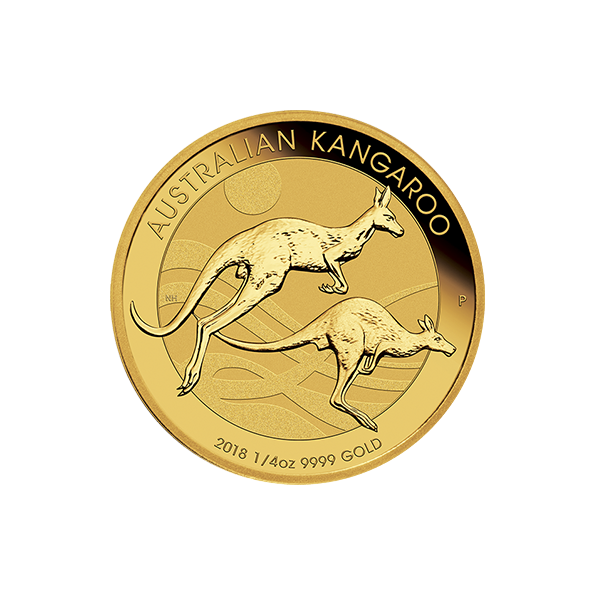 AUSTRALIAN GOLD - 2018 1/4 OZ PERTH GOLD KANGAROO - .25GKA18