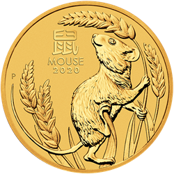 2020 1 OZ PERTH MINT GOLD MOUSE LUNAR SERIES III