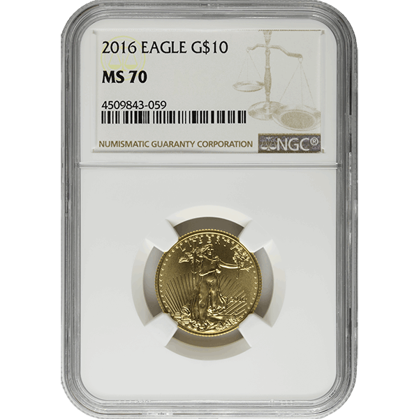 AMERICAN GOLD EAGLE NGC AND PCGS - 2016 1/4 OZ AMERICAN GOLD EAGLE NGC MS70 - .25GE16N70
