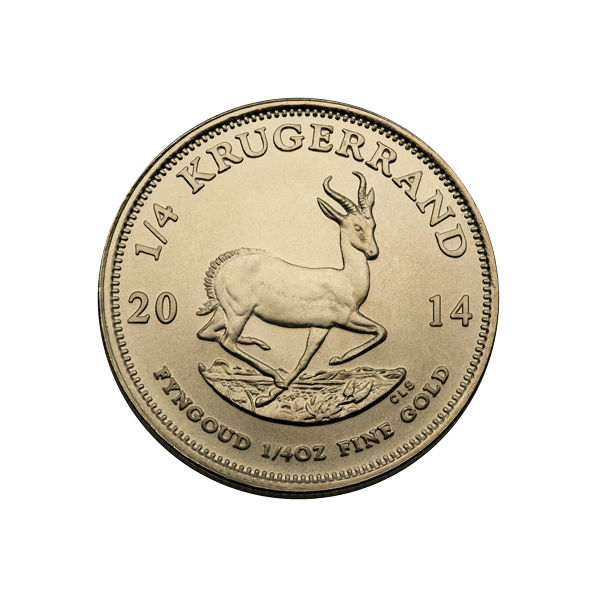 S AFRICAN GOLD KRUGERRAND - 1/4 OZ SOUTH AFRICAN GOLD KRUGERRAND - .25KR