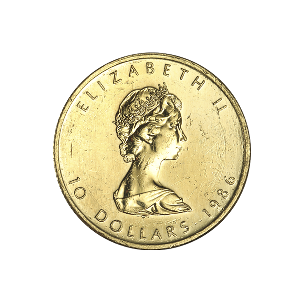 1/4 OZ CANADIAN GOLD MAPLE LEAF (NOT SEALED)