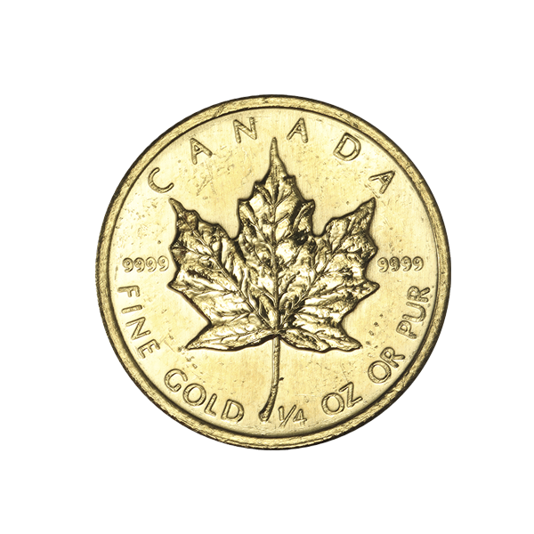 1/4 OZ CANADIAN GOLD MAPLE LEAF (NOT SEALED)