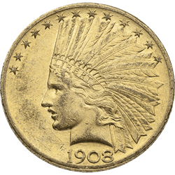 $10 U.S. GOLD INDIAN AU
