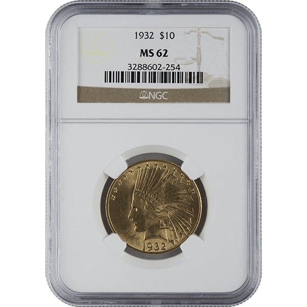 U.S. GOLD - $10 U.S. GOLD INDIAN NGC62 - R10INDNGC62