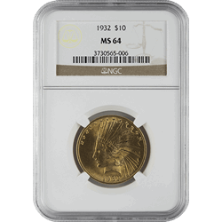 $10 U.S. GOLD INDIAN NGC64