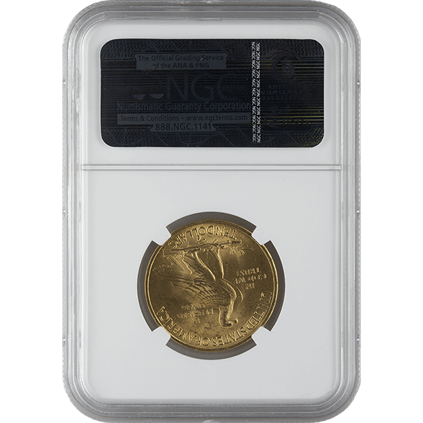 $10 U.S. GOLD INDIAN NGC64