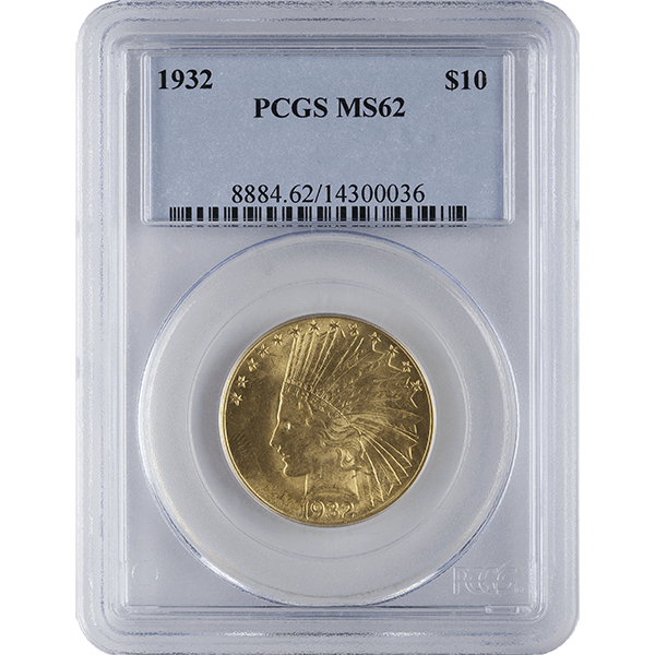 U.S. GOLD - $10 U.S. GOLD INDIAN PCGS62 - R10INDPCGS62