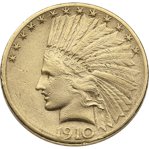 $10 U.S. GOLD INDIAN VF