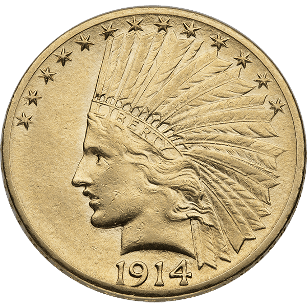 $10 U.S. GOLD INDIAN XF