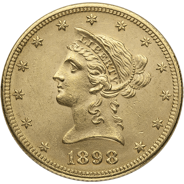$10 U.S. GOLD LIBERTY AU