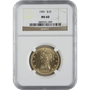 $10 U.S. GOLD LIBERTY NGC60