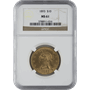 $10 U.S. GOLD LIBERTY NGC61