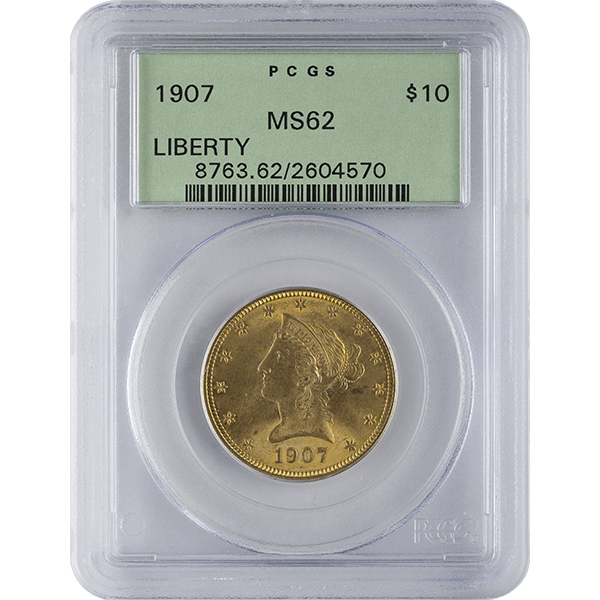 $10 U.S. GOLD LIBERTY PCGS62