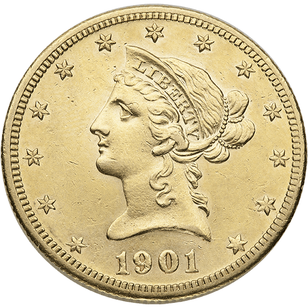 $10 U.S. GOLD LIBERTY XF