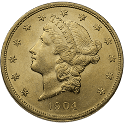 $20 U.S. GOLD LIBERTY BU