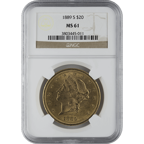 $20 U.S. GOLD LIBERTY NGC61