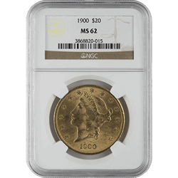 $20 U.S. GOLD LIBERTY NGC62