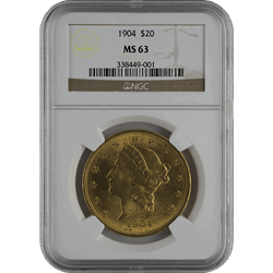 $20 U.S. GOLD LIBERTY NGC63