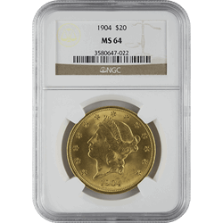 $20 U.S. GOLD LIBERTY NGC64