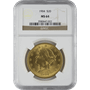 $20 U.S. GOLD LIBERTY NGC64