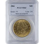 $20 U.S. GOLD LIBERTY PCGS62