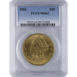 $20 U.S. GOLD LIBERTY PCGS64