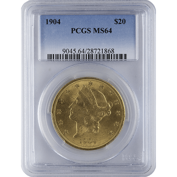 $20 U.S. GOLD LIBERTY PCGS64