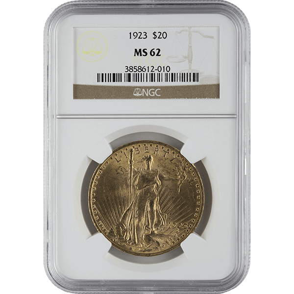 $20 U.S. GOLD SAINT NGC62