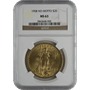 $20 U.S. GOLD SAINT NGC63 NO MOTTO