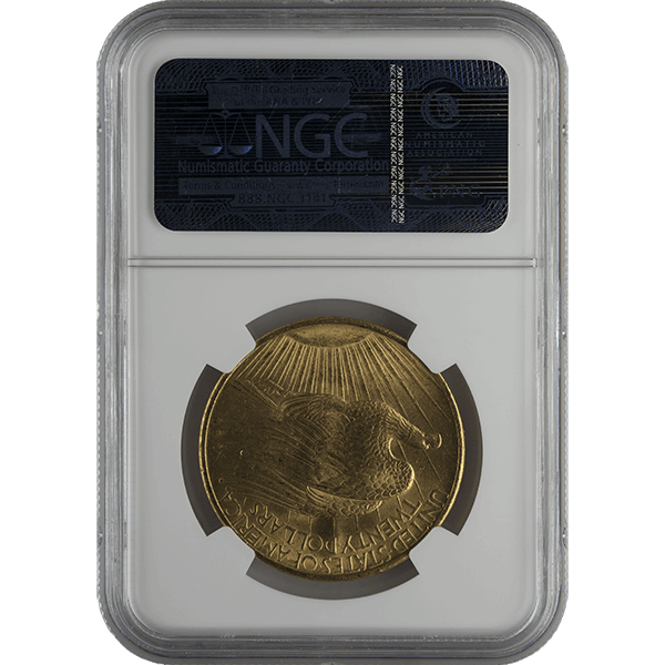 $20 U.S. GOLD SAINT NGC64 NO MOTTO