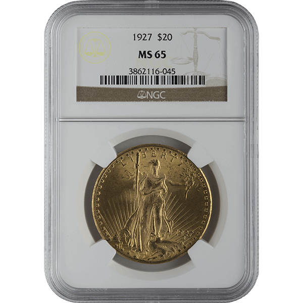 $20 U.S. GOLD SAINT NGC65