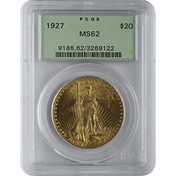 $20 U.S. GOLD SAINT PCGS62