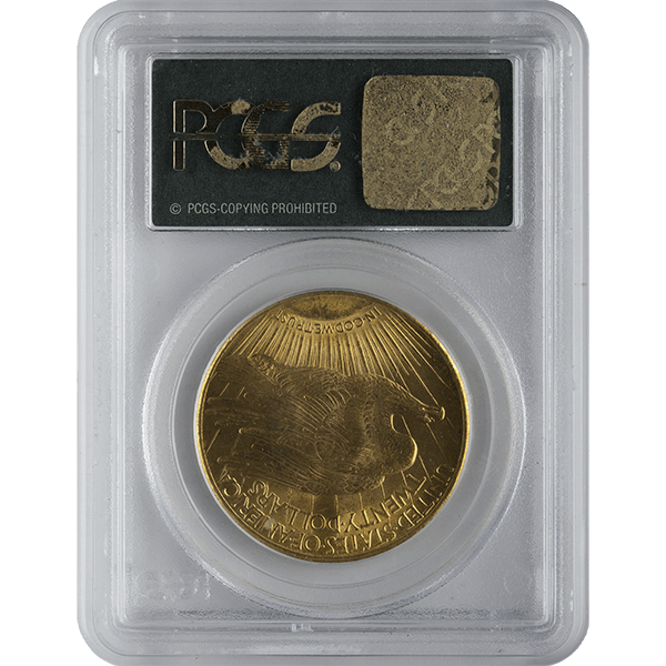 $20 U.S. GOLD SAINT PCGS62