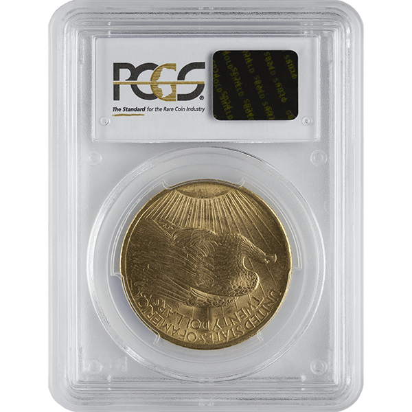 $20 U.S. GOLD SAINT PCGS63 NO MOTTO
