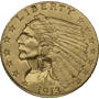 $2.5 U.S GOLD INDIAN AU