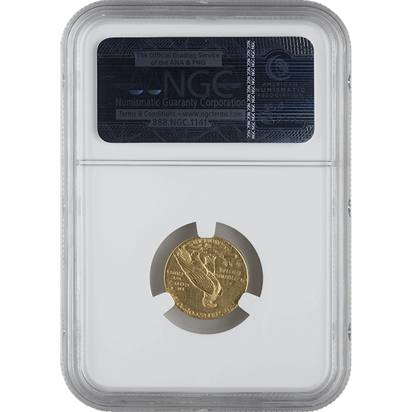 $2.5 U.S. GOLD INDIAN NGC62