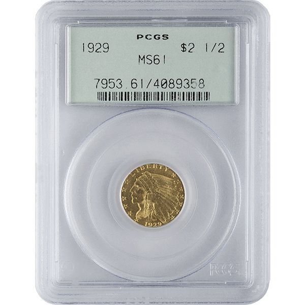 U.S. GOLD - $2.5 U.S. GOLD INDIAN PCGS61 - R2.5INDPCGS61
