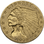 $2.5 U.S. GOLD INDIAN VF