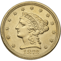 $2.5 U.S. GOLD LIBERTY BU