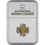 $2.5 U.S. GOLD LIBERTY NGC65