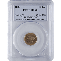 $2 1/2 LIBERY PCGS MS-62