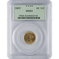 $2.5 U.S. GOLD LIBERTY PCGS63