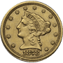 $2.5 U.S. GOLD LIBERTY XF