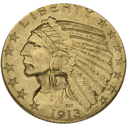 $5 U.S. GOLD INDIAN BU